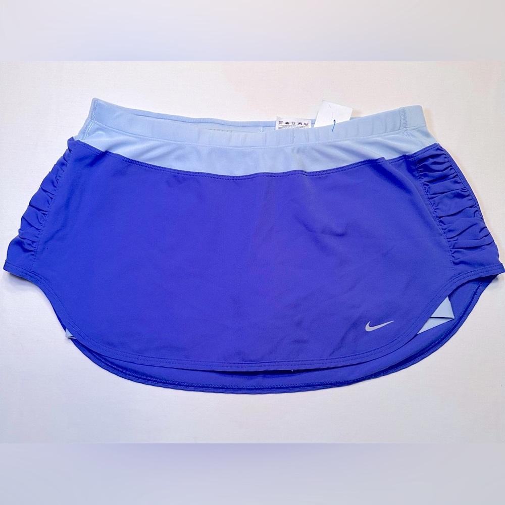 NIKE Running Short with Skort Dry Fit Blue in Size Medium